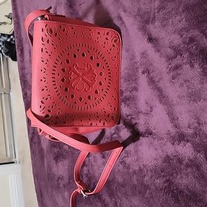 Red over the shoulder bag